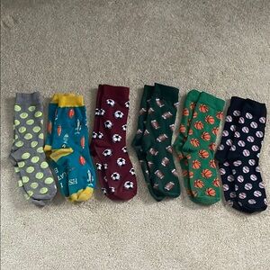 Boys sports themed socks